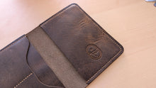 Load image into Gallery viewer, Handmade Dark Crazy Horse Leather Passport Cover
