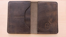 Load image into Gallery viewer, Handmade Dark Crazy Horse Leather Passport Cover
