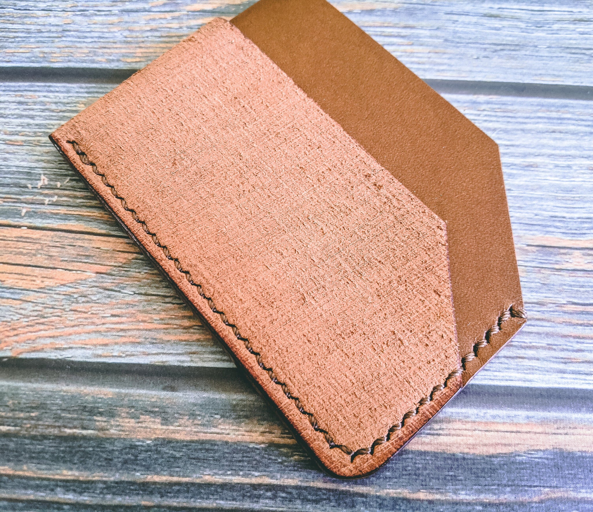 Super slim Chocolate Togo Wallet : Leathercraft