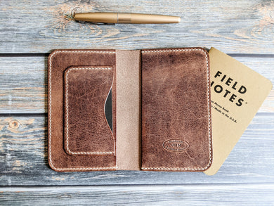 Natural Distressed Italian Leather Field Notes/Travel Notebook