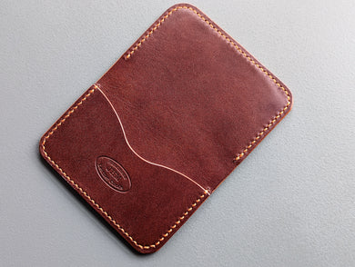 Chestnut Buttero Italian Leather 3 Pocket Bifold Card Wallet