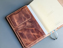 Load image into Gallery viewer, Sedona Italian Leather A5 Leather notebook Cover
