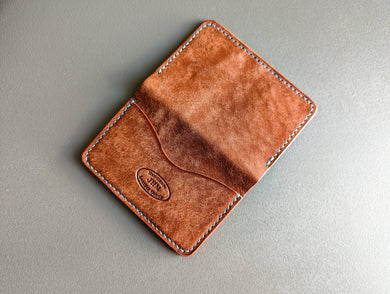 Chestnut Pueblo Italian Leather 3 Pocket Bifold Card Wallet