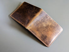 Load image into Gallery viewer, Vintage Distressed Bifold Wallet #102
