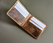 Load image into Gallery viewer, Vintage Distressed Bifold Wallet #102
