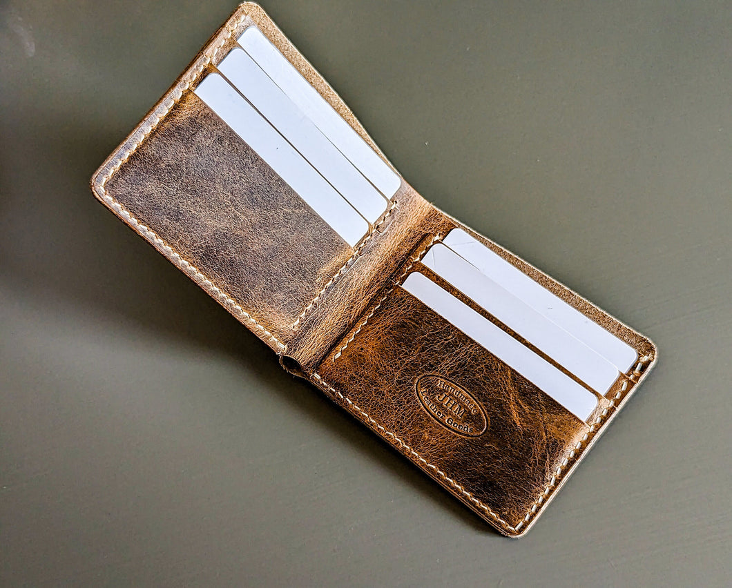 Vintage Distressed Bifold Wallet #102