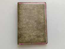 Load image into Gallery viewer, Olive and Pink Badalassi Carlo Italian Leather Passport and Papers Cover
