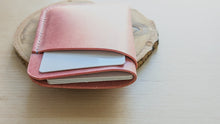 Load image into Gallery viewer, Vintage Pink Italian Leather 3 pocket Wallet
