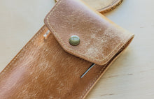 Load image into Gallery viewer, Handmade Caramel Brown Italian Leather Pen/Pencil Case
