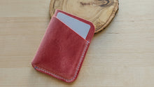 Load image into Gallery viewer, Vintage Pink Italian Leather 3 pocket Wallet
